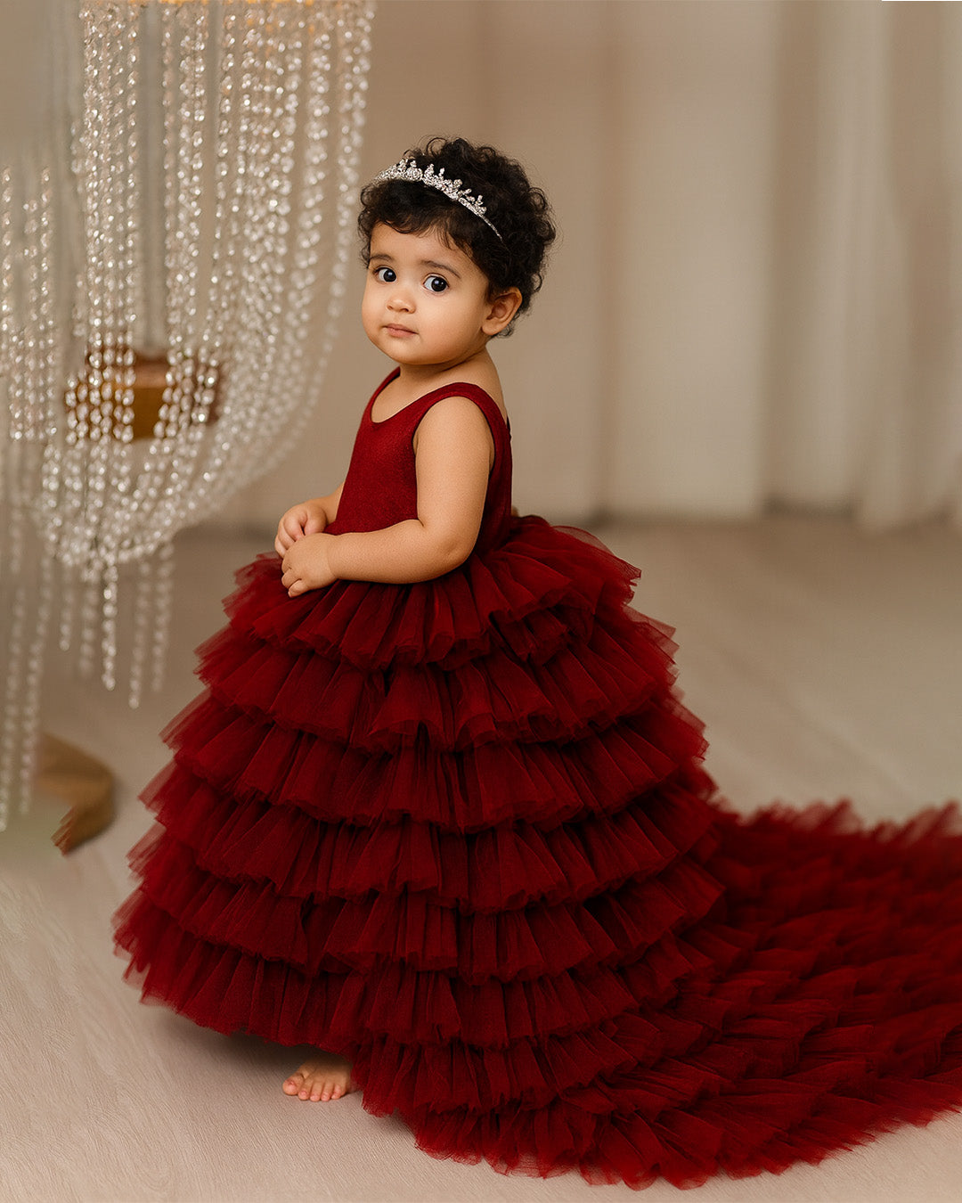 Burgundy Princess Gown - PD054