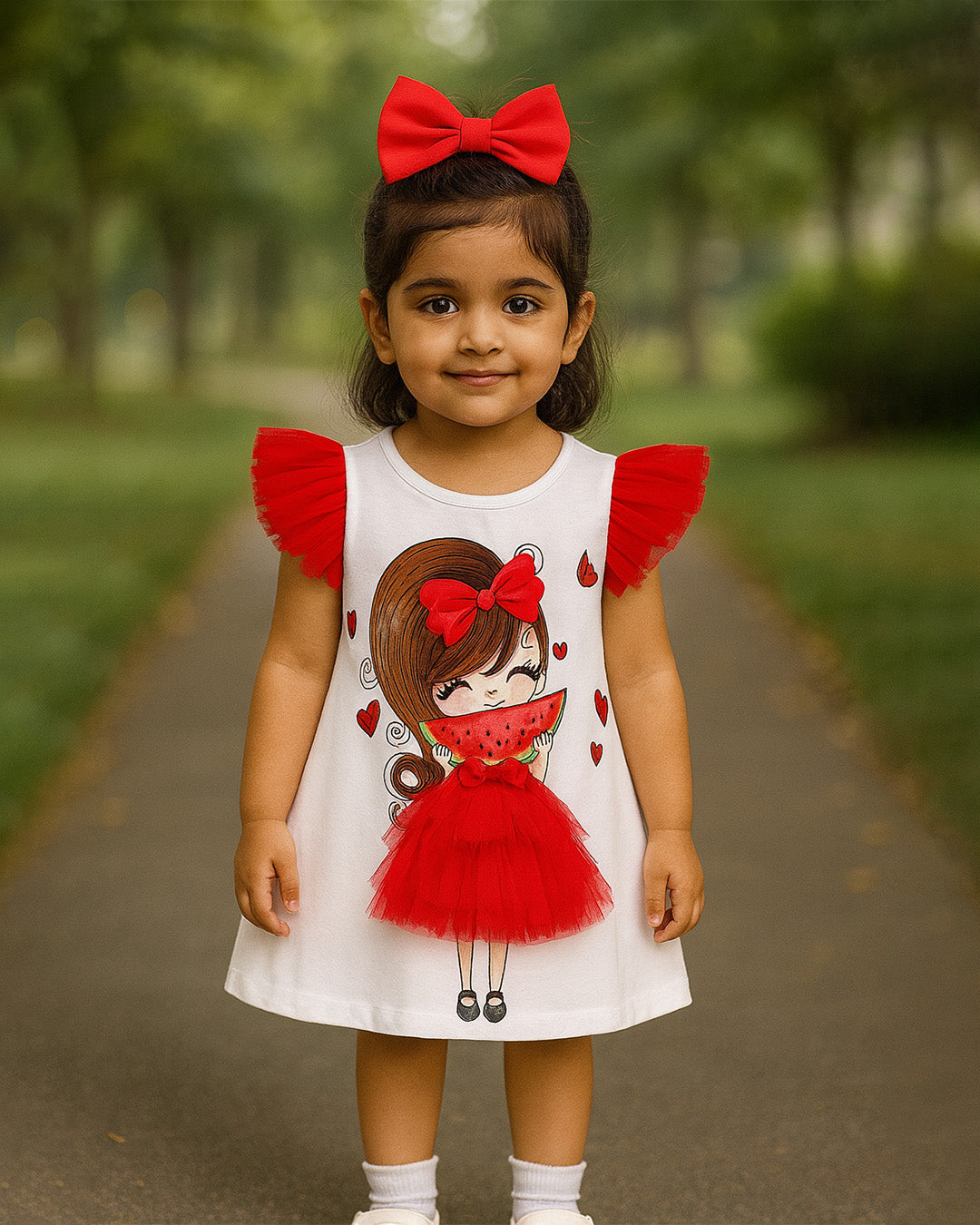 Watermelon Print Dress 🍉 – PD059