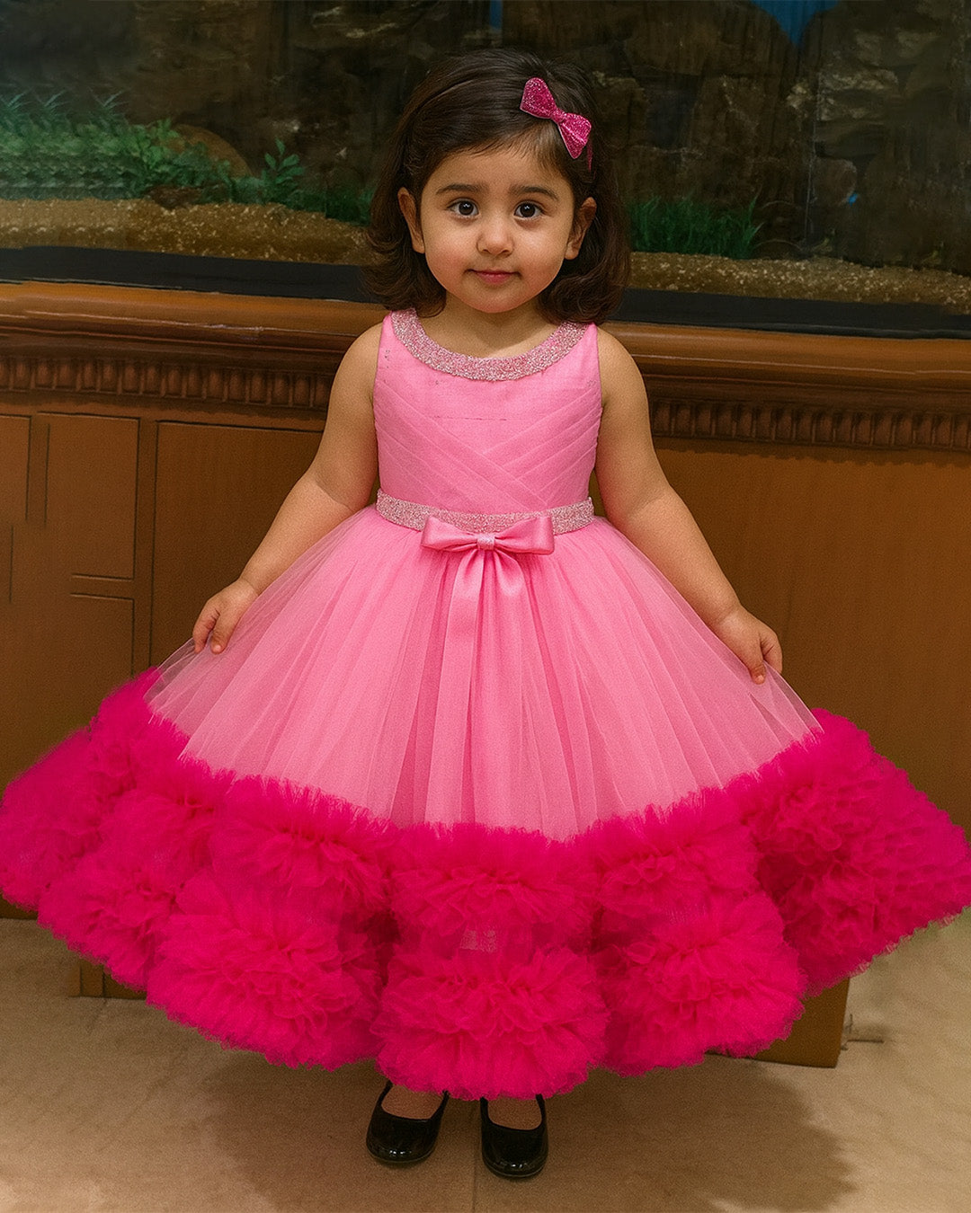 Dual-Tone Pink Gown â€“ PD083