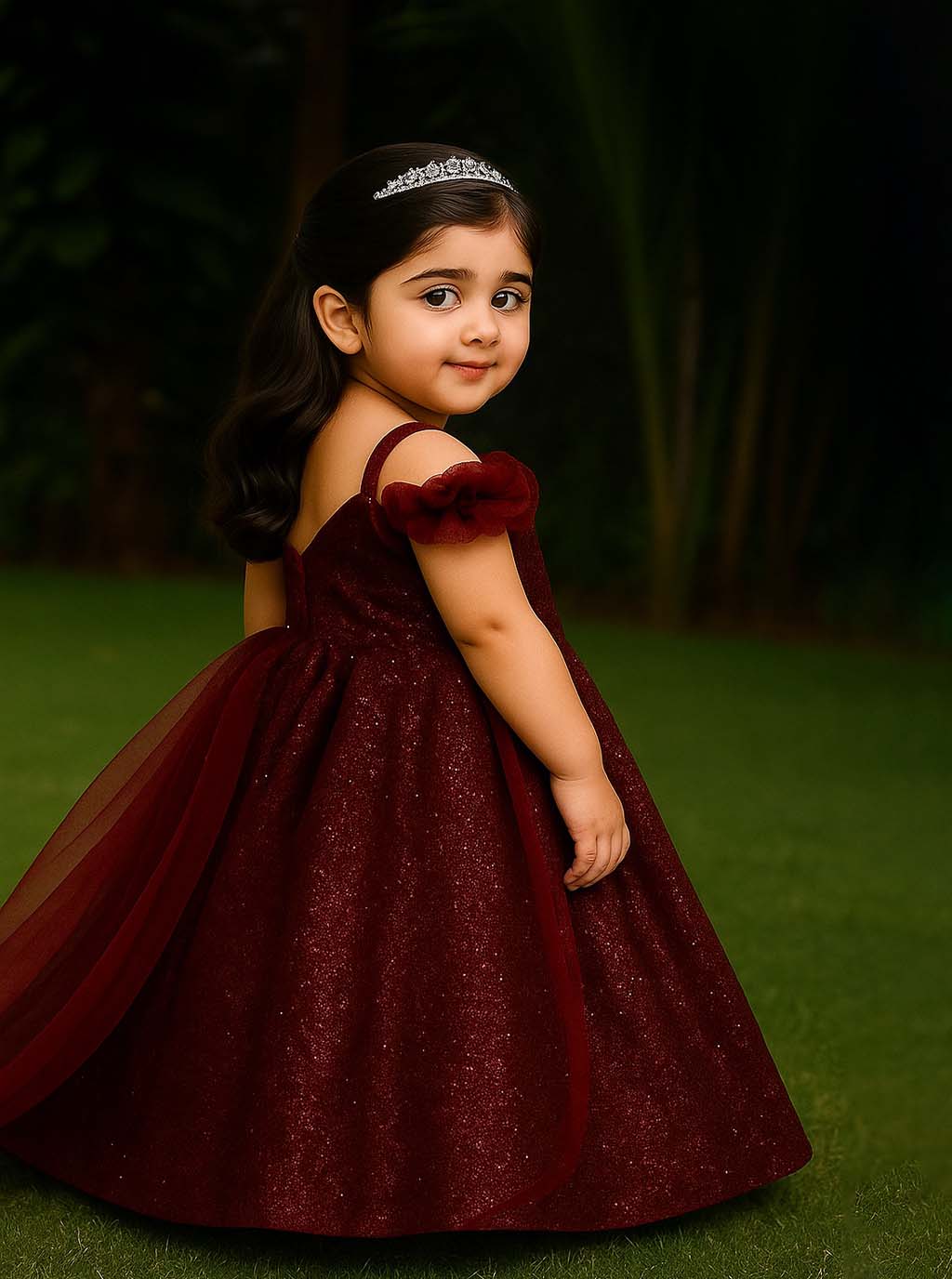 Burgundy Princess Gown PD05