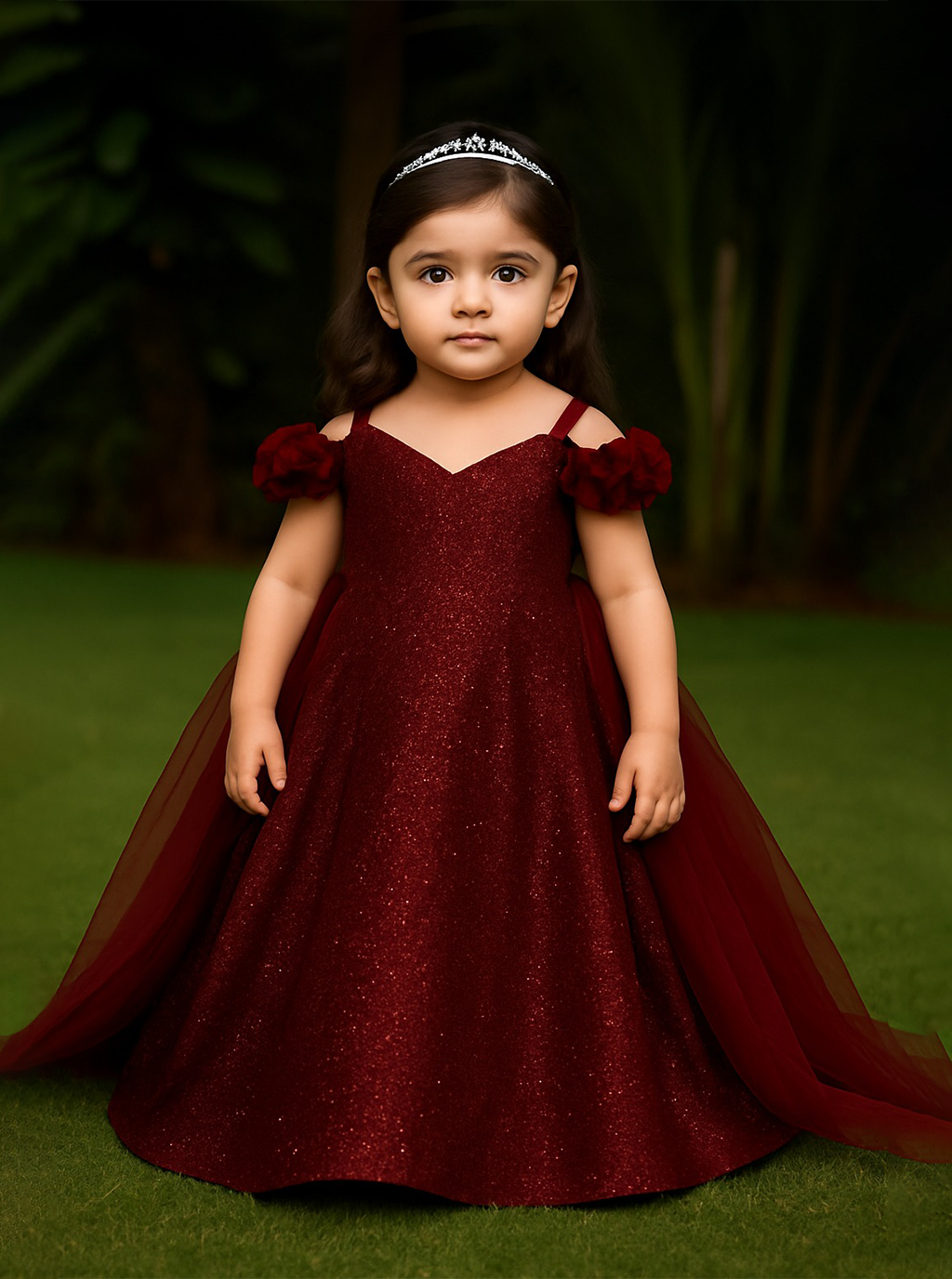 Burgundy Princess Gown PD05