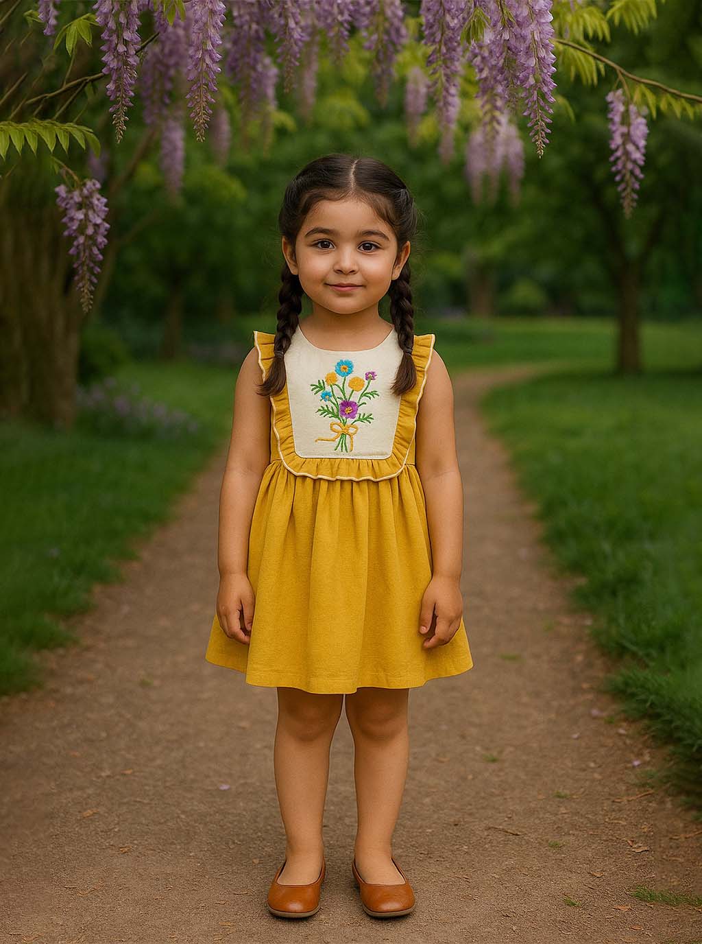 Embroidered Frock for Girls PD36