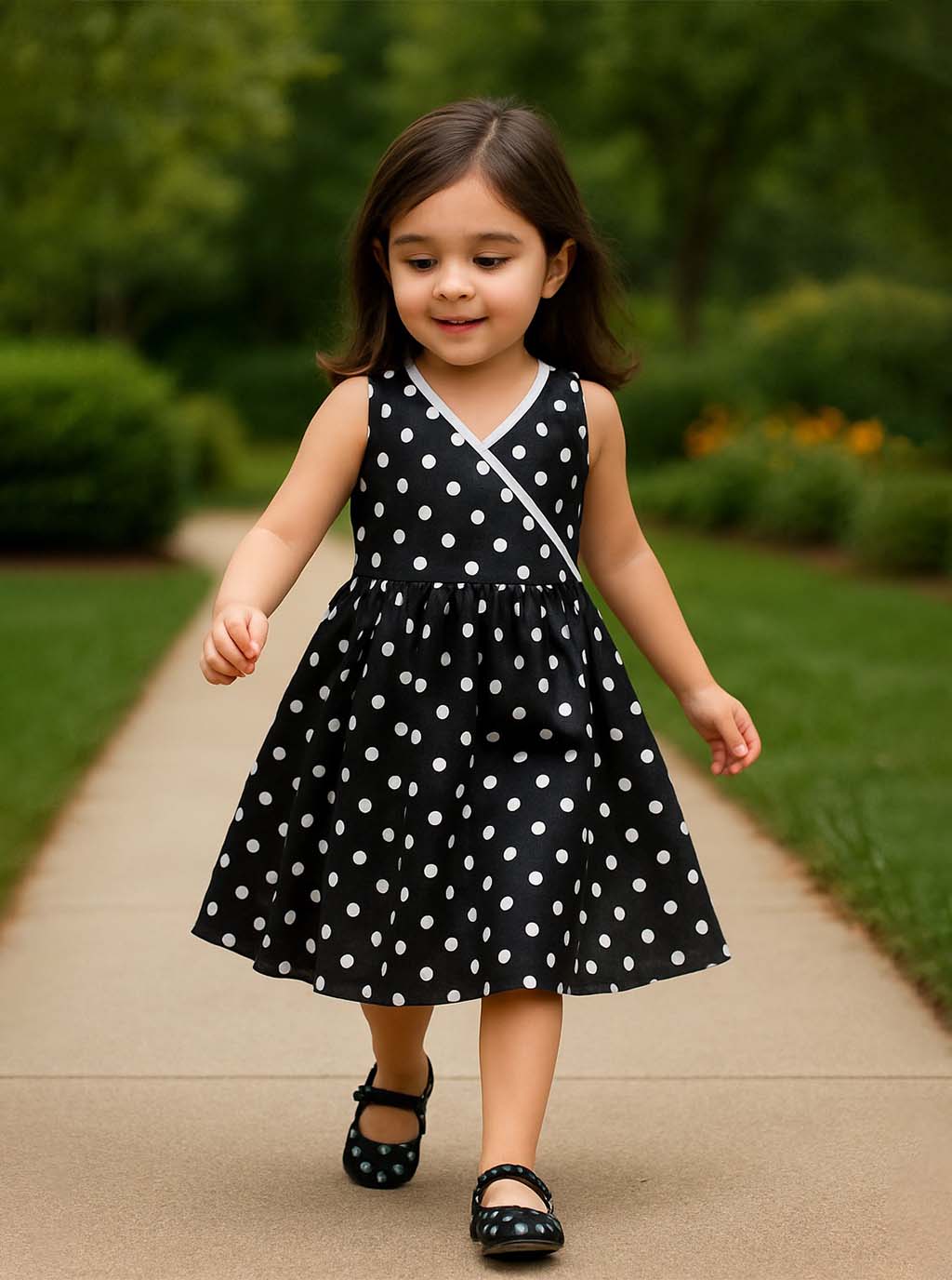 Polka Dot Wrap Dress PD49