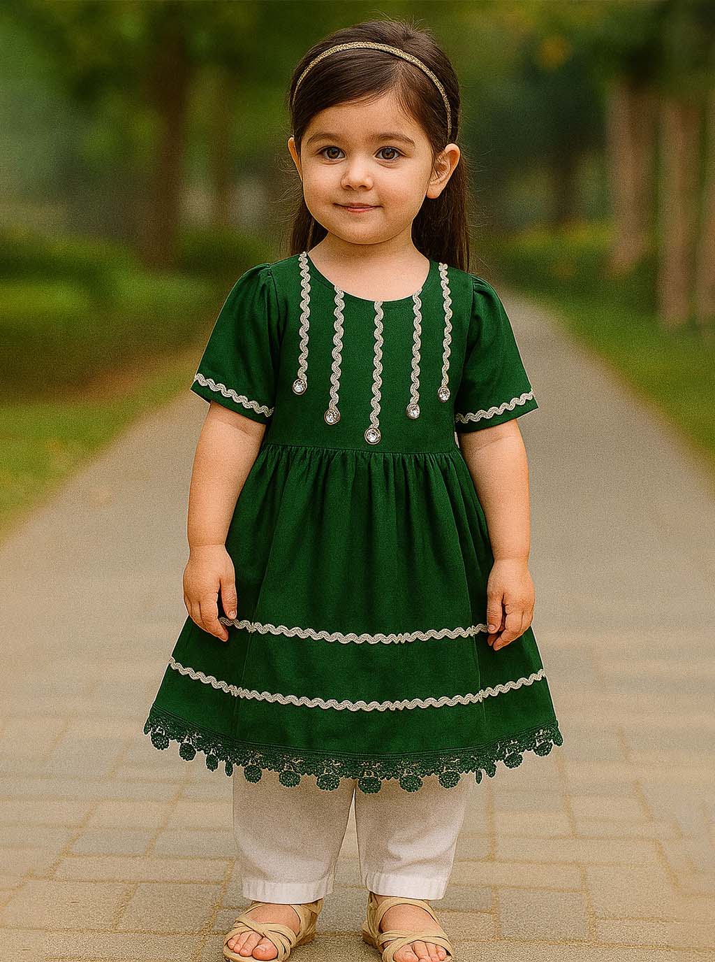 Frock-Style Kurti with Trousers PD26