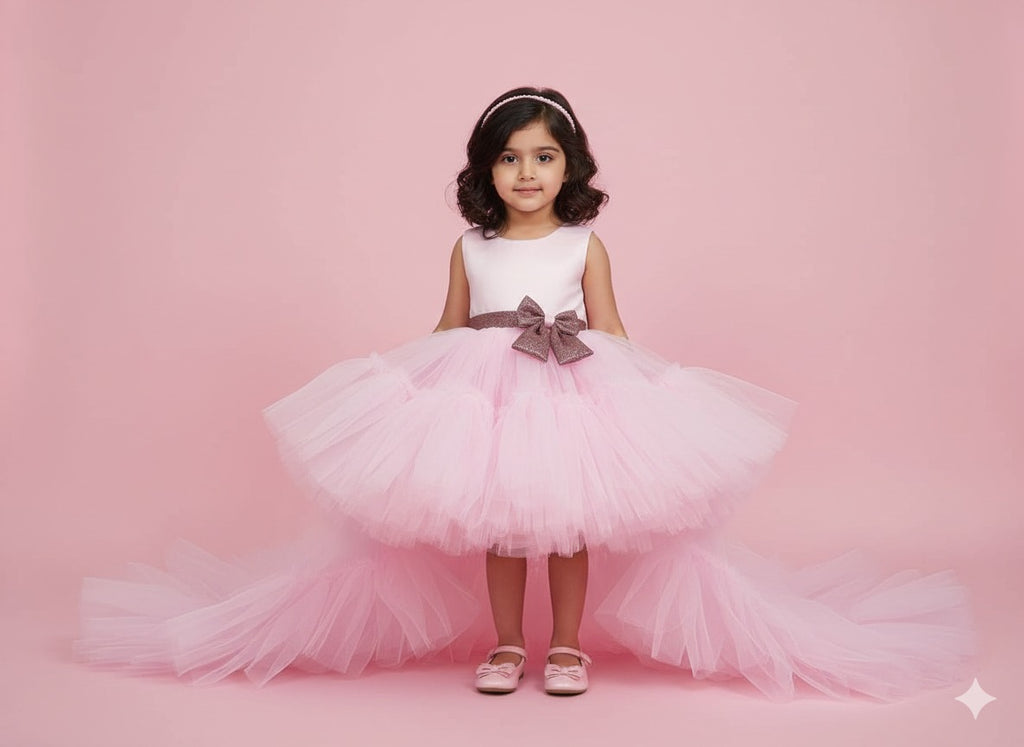 Pink High-Low Tulle Princess Dress â€“ PD102