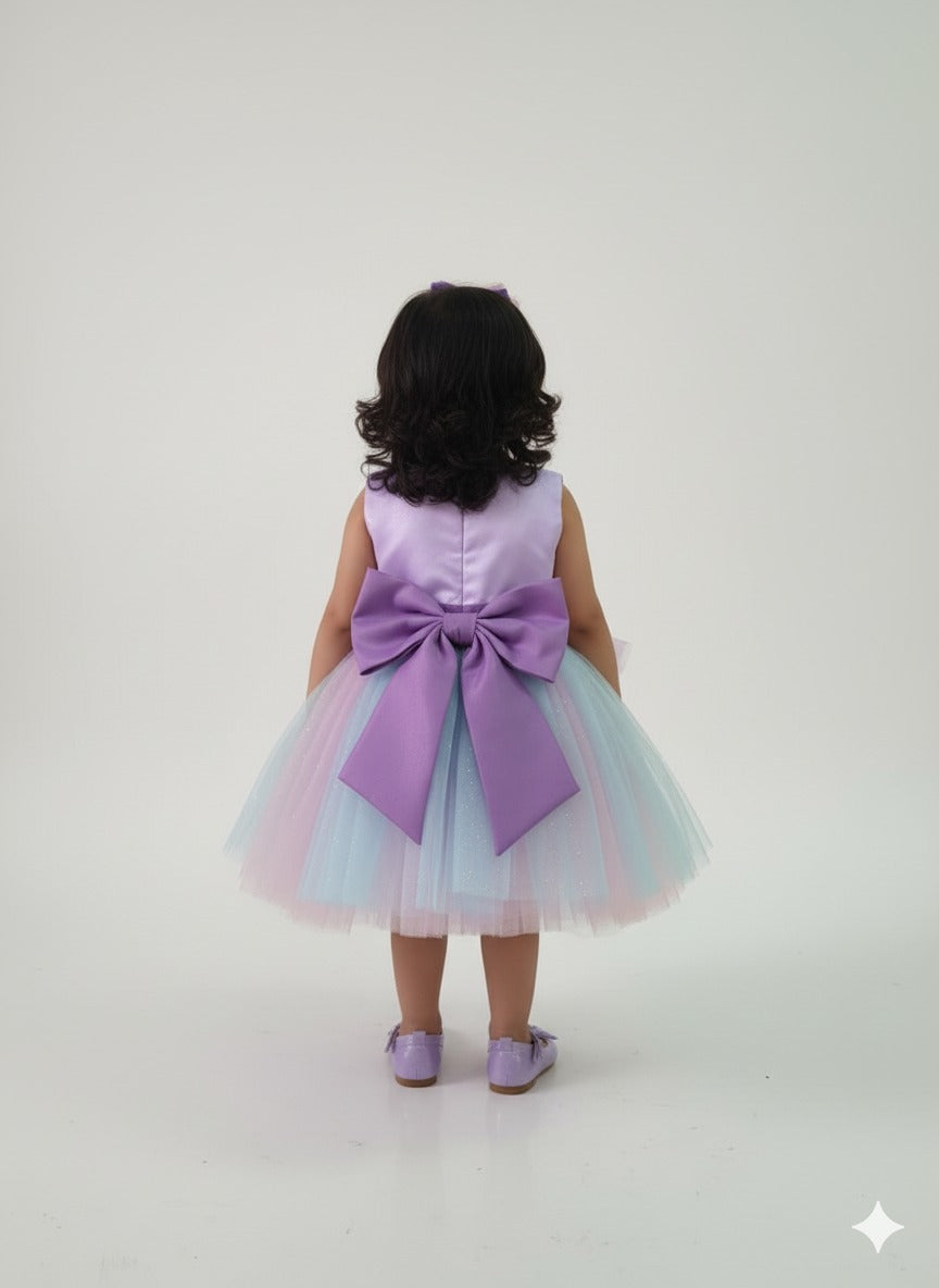 Pastel Ombre Butterfly Tulle Dress â€“ PD103