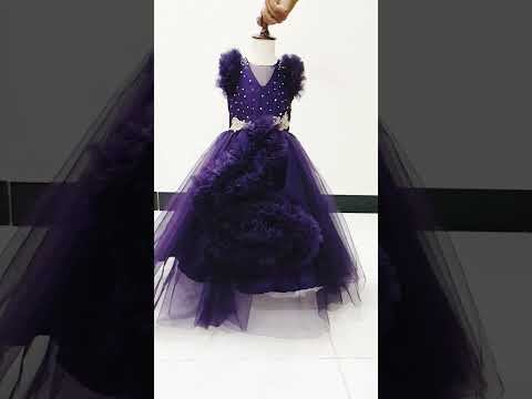 Deep Plum Ruffled Ball Gown â€“ PD105
