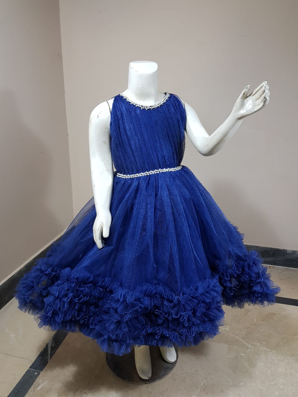 Royal Blue Luxury Tulle Party Dress â€“ PD092